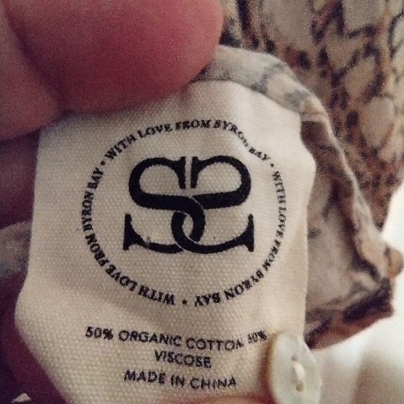 Spell Animal Print Tie Blouse, L - Picture 11 of 17